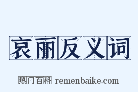 哀丽反义词是什么意思的图片